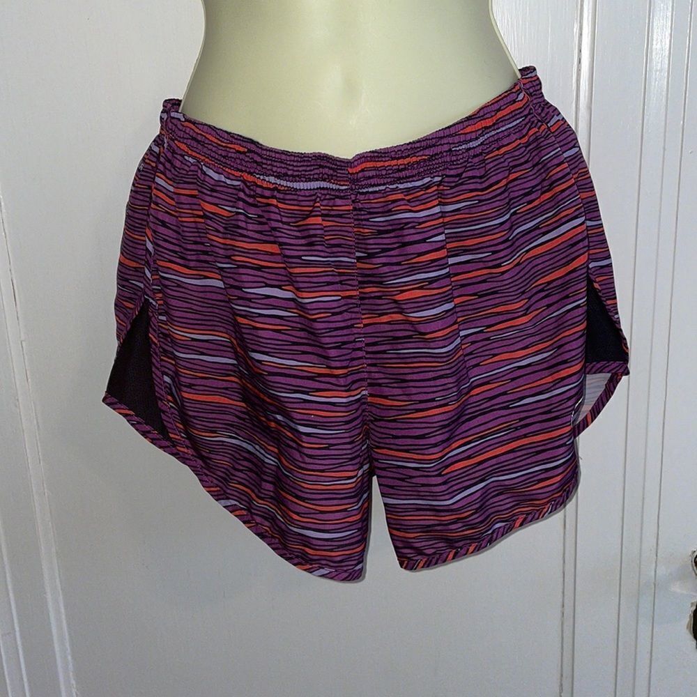 Nike purple, black & orange running shorts